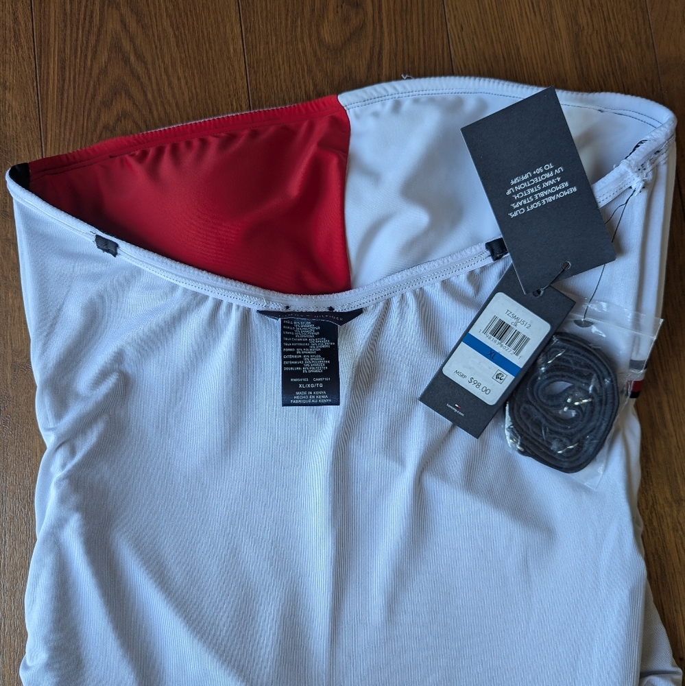 Tommy Hilfiger Full Coverage Colorblock Women's One Piece NWT Multiple Sizes - Picture 2 of 15